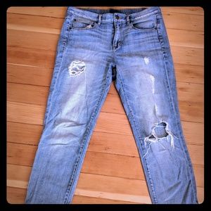 J. CREW DISTRESSED BOYFRIEND JEAN IN LIGHT WASH